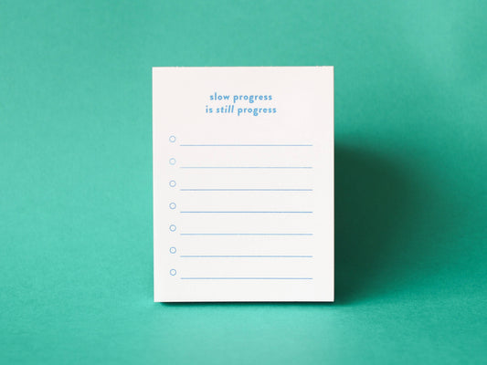 Slow Progress Is Still Progress Risograph Notepad