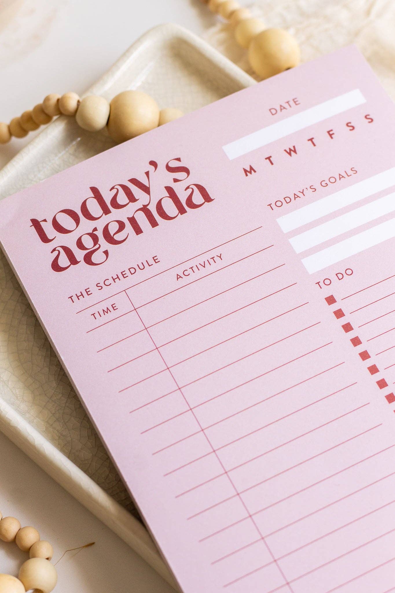 Daily Agenda Notepad