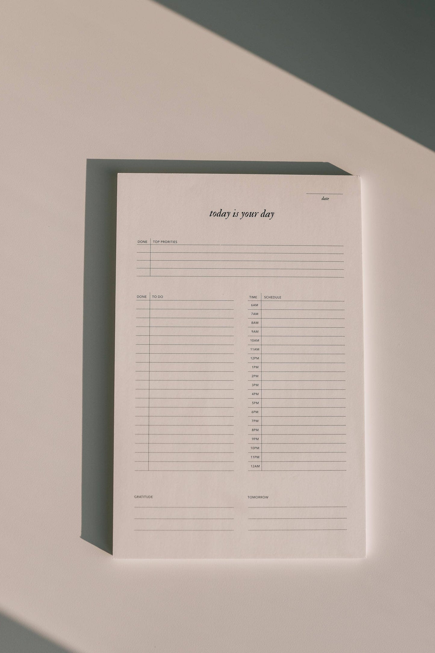 Today is Your Day | Daily Notepad