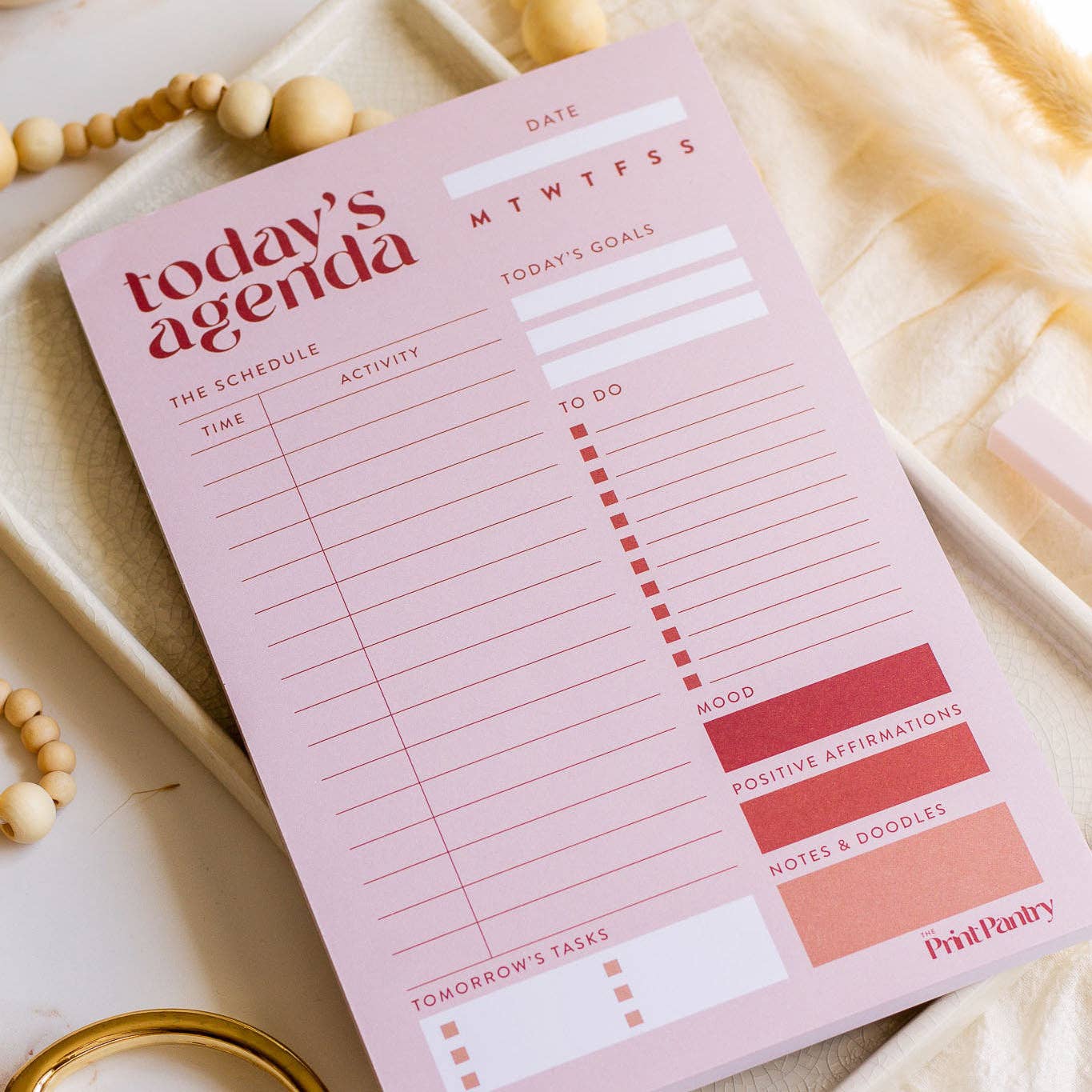 Daily Agenda Notepad