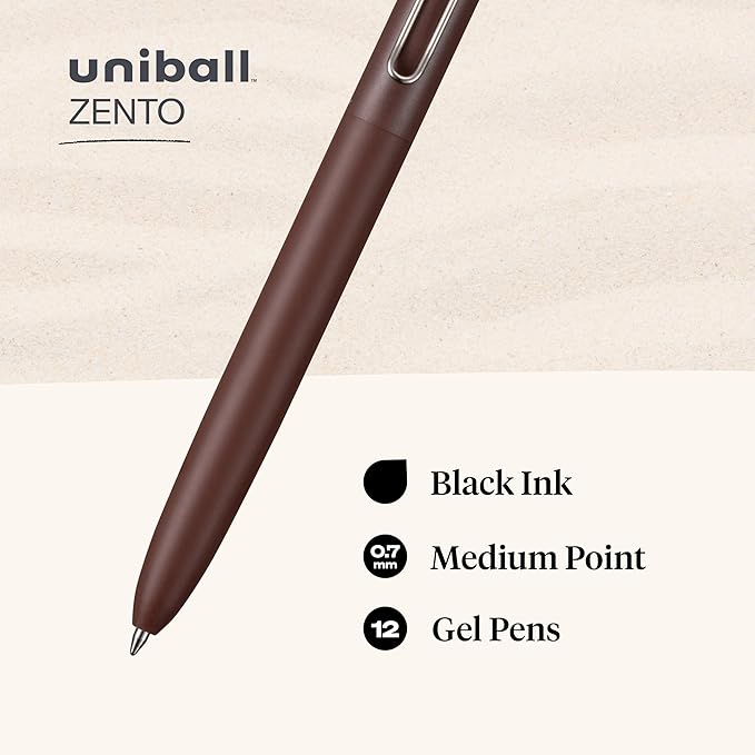 uni-ball Zento Gel Ink Rollerball Pens (Boho and Muted Colors)