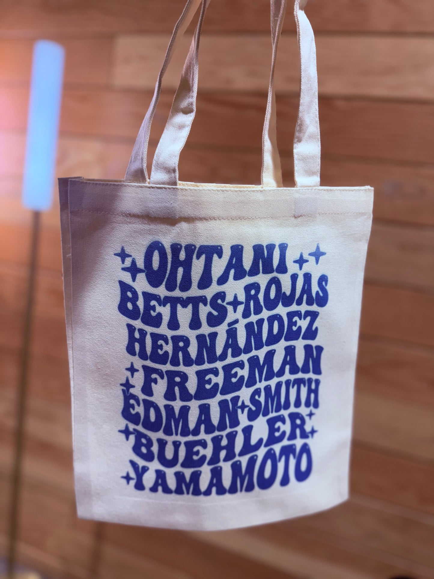 "Dodger Baseball Stars" Canvas Tote Bag