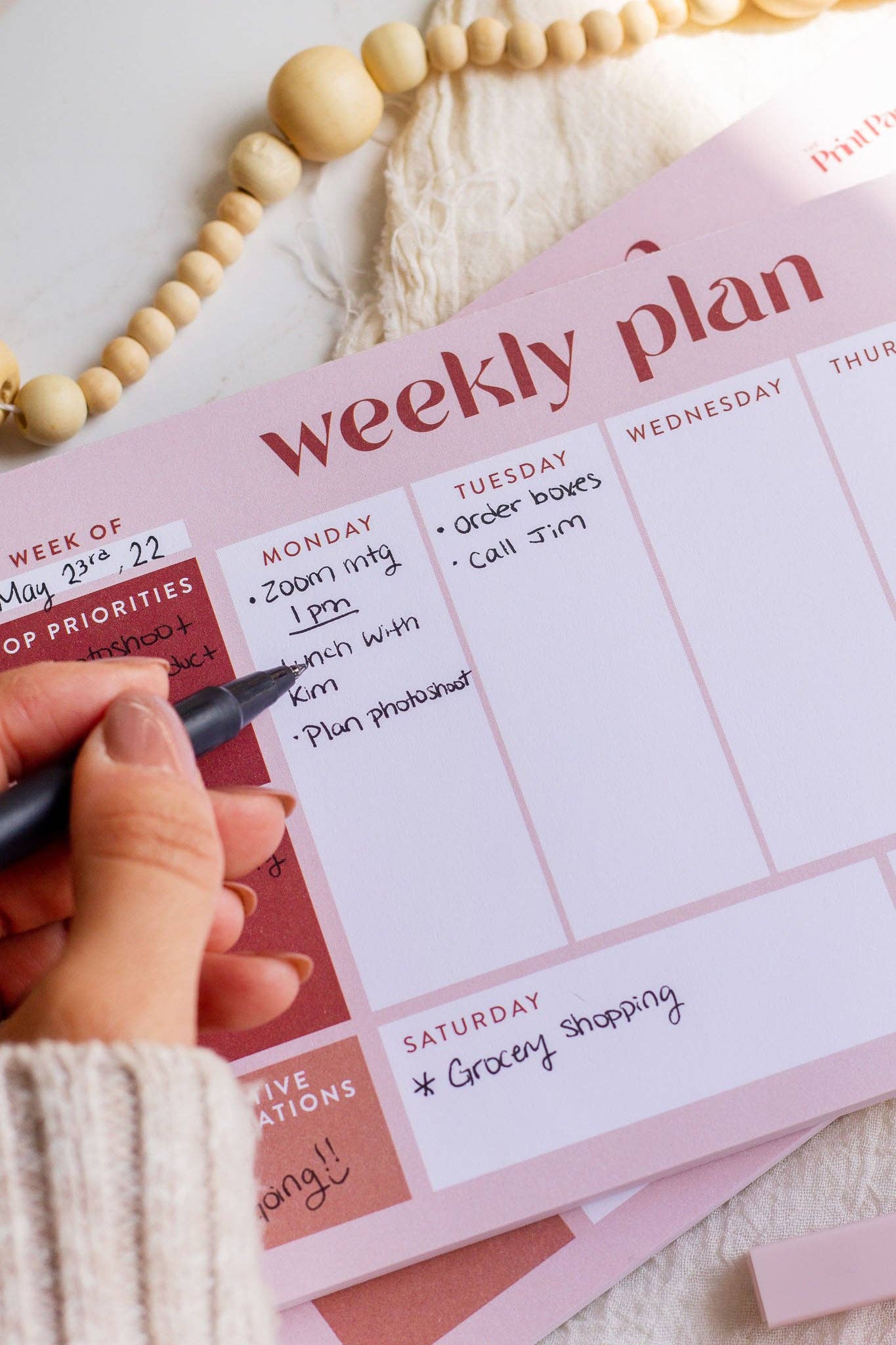 Weekly Plan Notepad