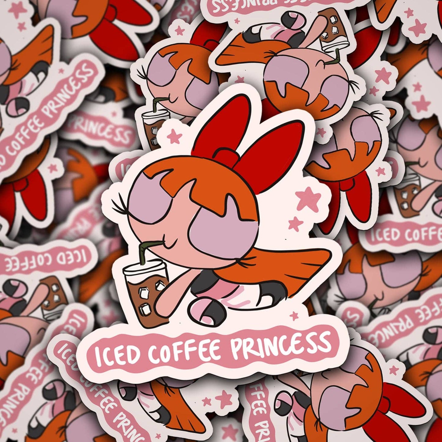 Vinyl Decal Iced Coffee Princess