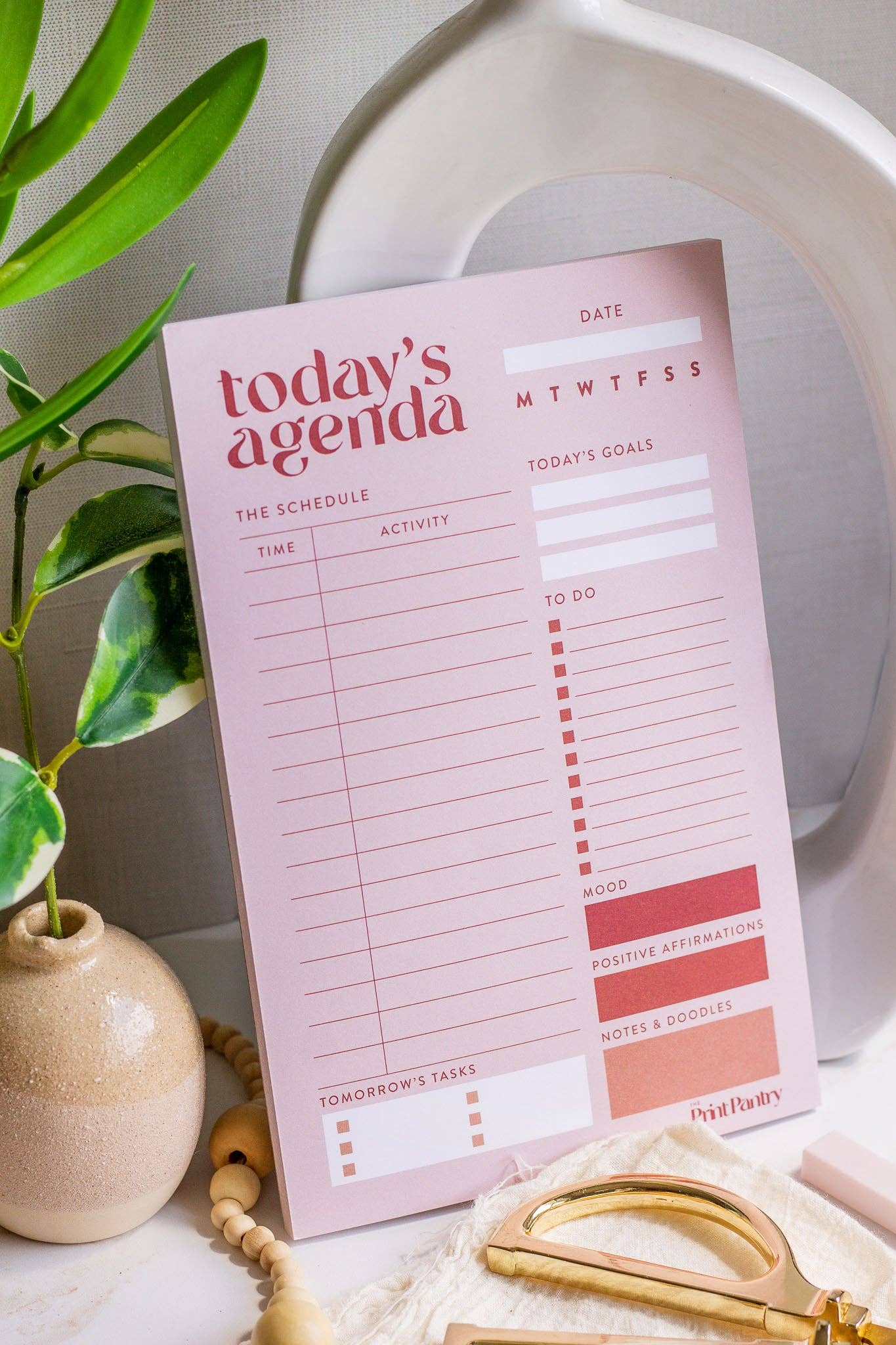 Daily Agenda Notepad